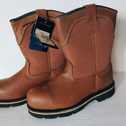 Brahma Men's Bay Steel Toe Pull On Work Boot Size 8 