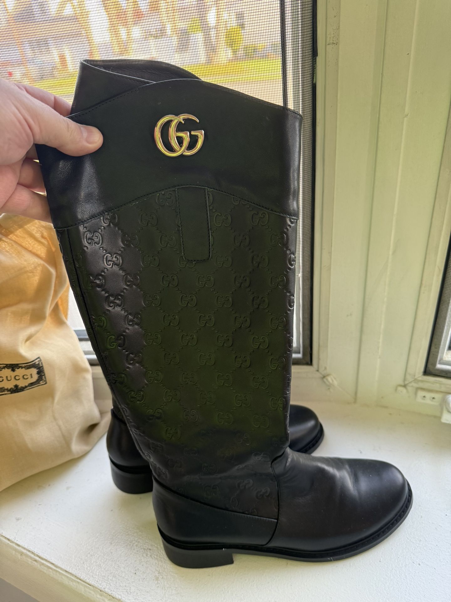 Women’s Black Riding Boots - Size 12 - Gucci