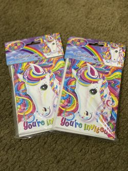LISA FRANK PARTY INVITES-16 QTY