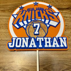 New York Knicks Custom Basketball Sport Cake Topper