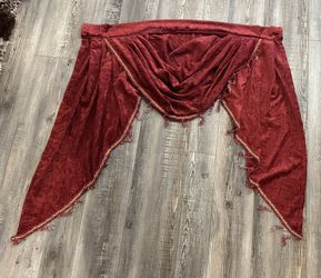 Red Velvet Window Curtains