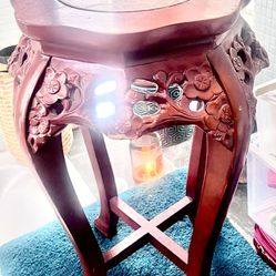 Hand carved Asian End Table  