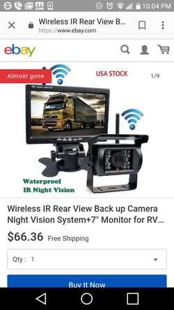 TFT color monitor IR backup cameras to backup cameras