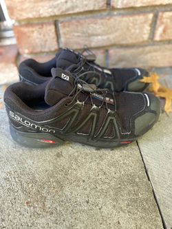 Salomon Speedcross 4 GTX Trail Running Shoes Black Gore-Tex Men's US 7 Used