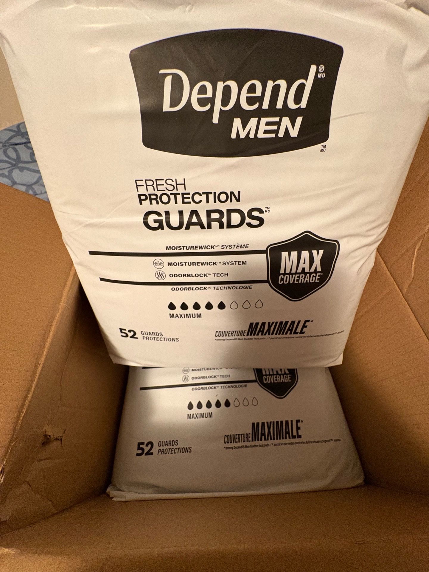 Men’s Depend Guards For Men 104ct