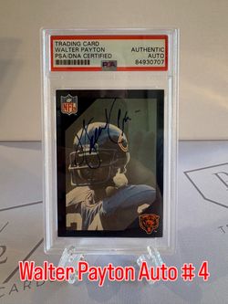 1988 Walter Payton Commemorative Card Set #65 PSA Authentic Auto (R)