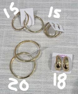Argollas de oro laminado