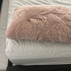 Two Soft Pink Throw Pillows  25” Wide X 14” High