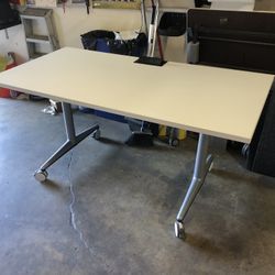 Steelcase Folding Table With Locking Casters 