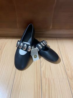 A new day  woman’s Genevieve oversized Dome stud Mary Jane flat