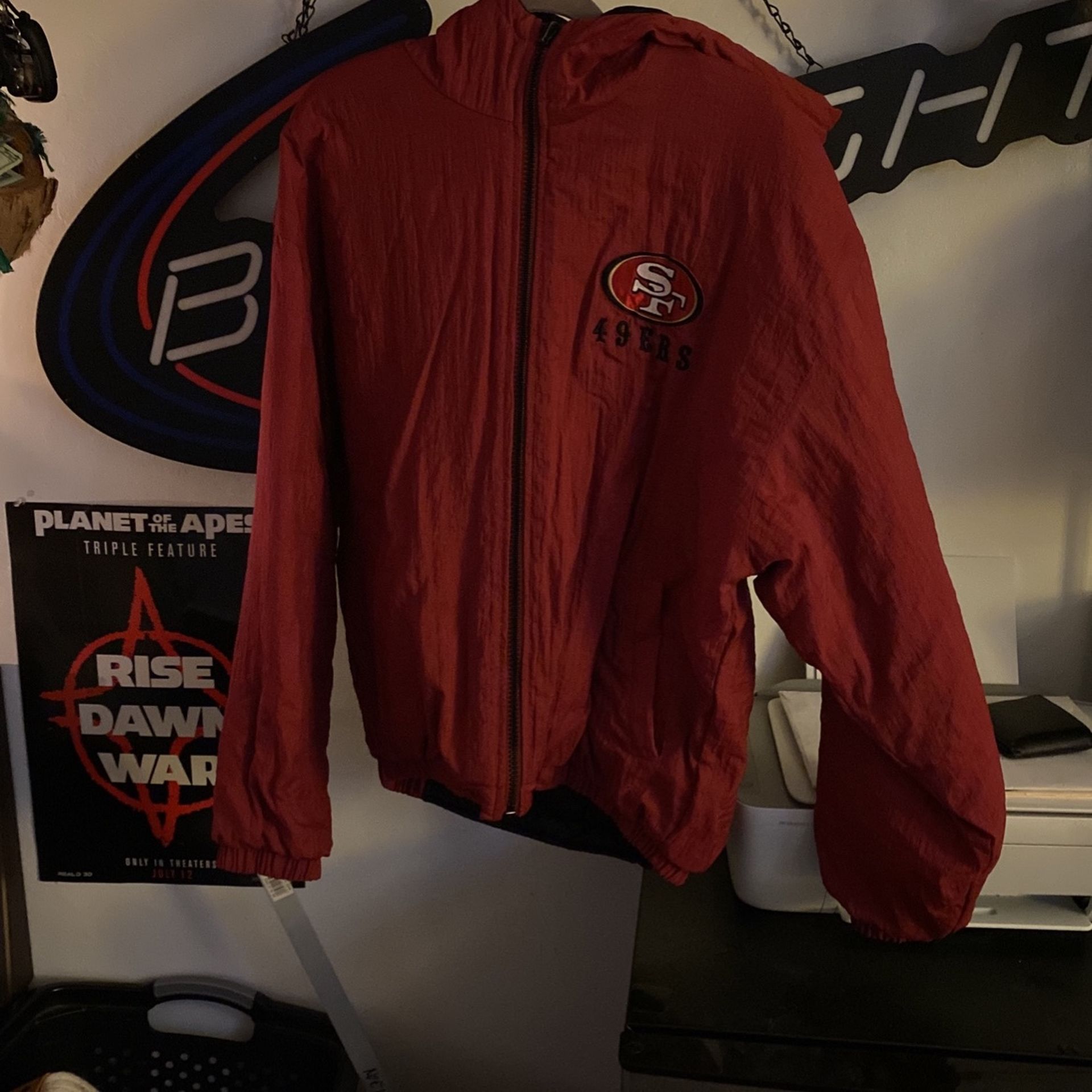 Old school reversible Jacket. I've had it for 30 years now. : r/49ers