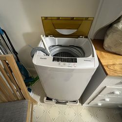 Panda Portable Washing Machine 10 LBS Capacity, Fully Automatic 1.34 Cu.ft.  Top Load Portable Washer with Built-in Drain Pump, Compact Laundry Washer