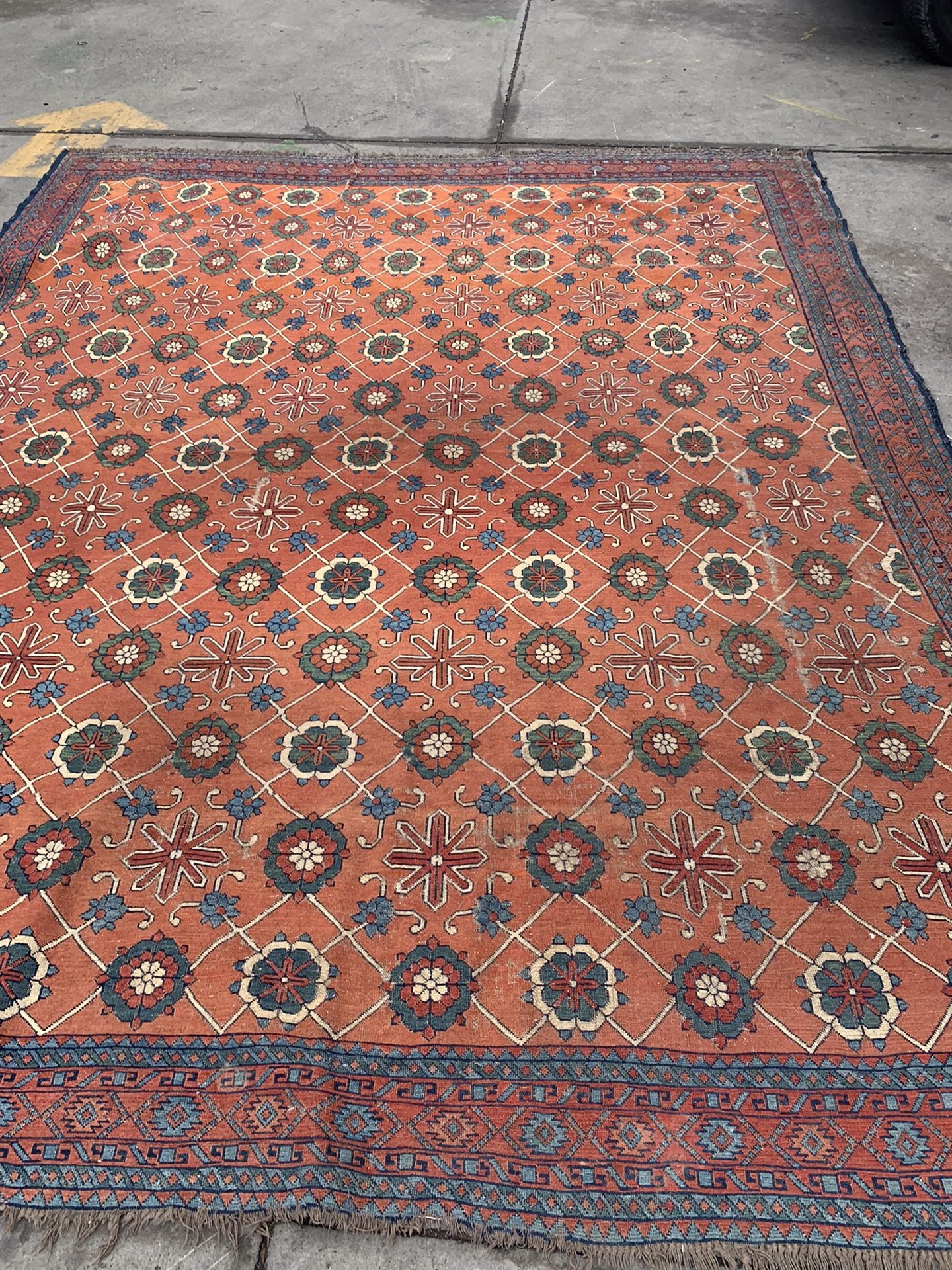 Beautiful Antique Rug Handmade In Afghanistan Approximately 9 X 11’