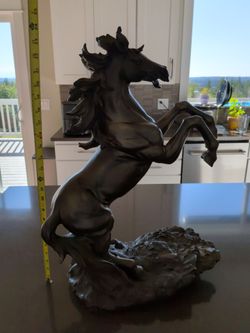 Wild stallion statue