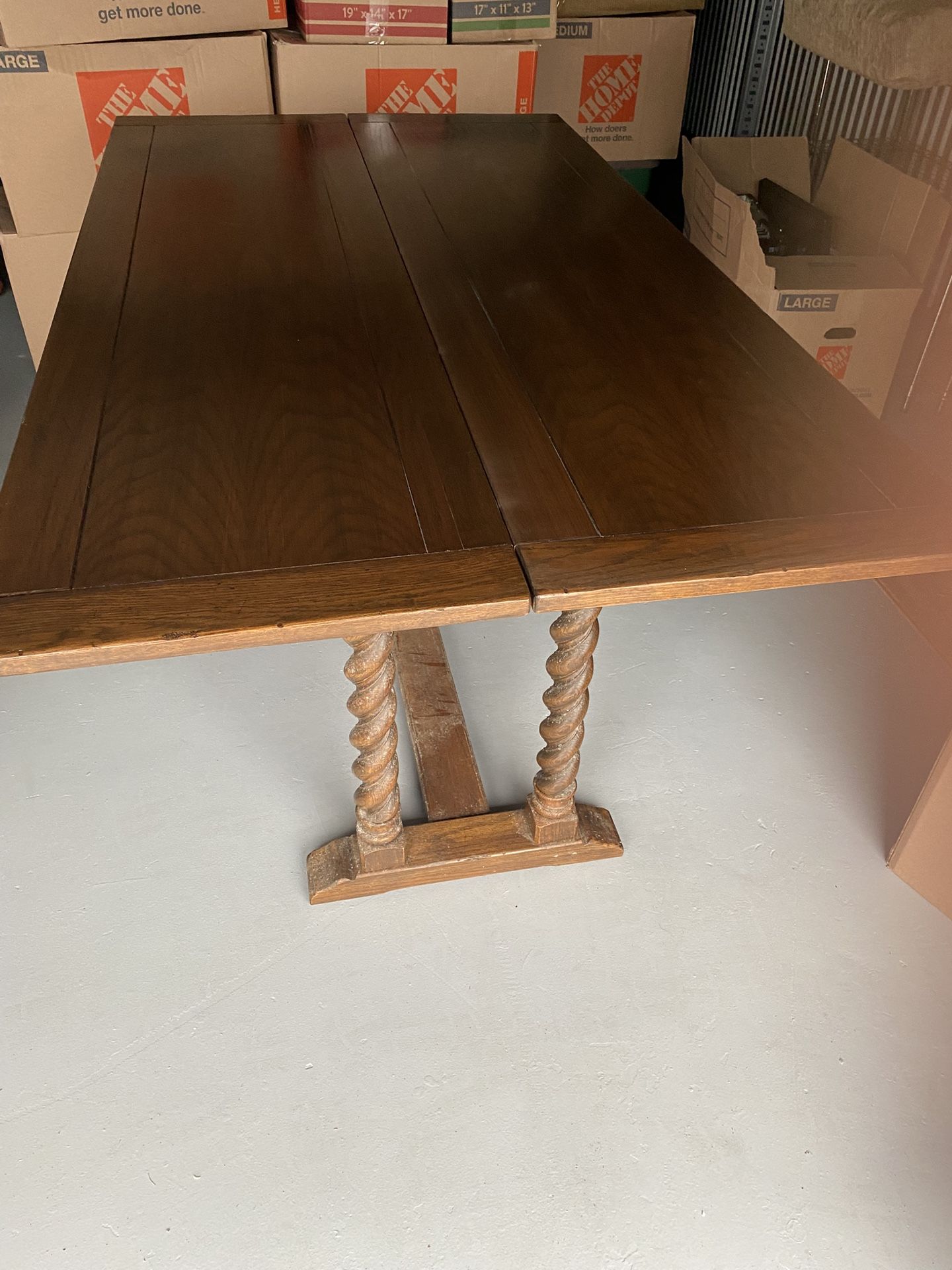 Barley Twist Trestle Table/ Buffet Table