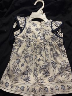 Baby Girl Nautical Print Romper