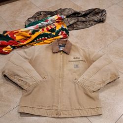 Vintage Carhartt Jacket Detroit Tan Size L MESURES In Pictures 80s 90s 