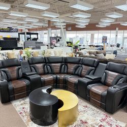 Leather Sectional Sale! 0 Money Down! 