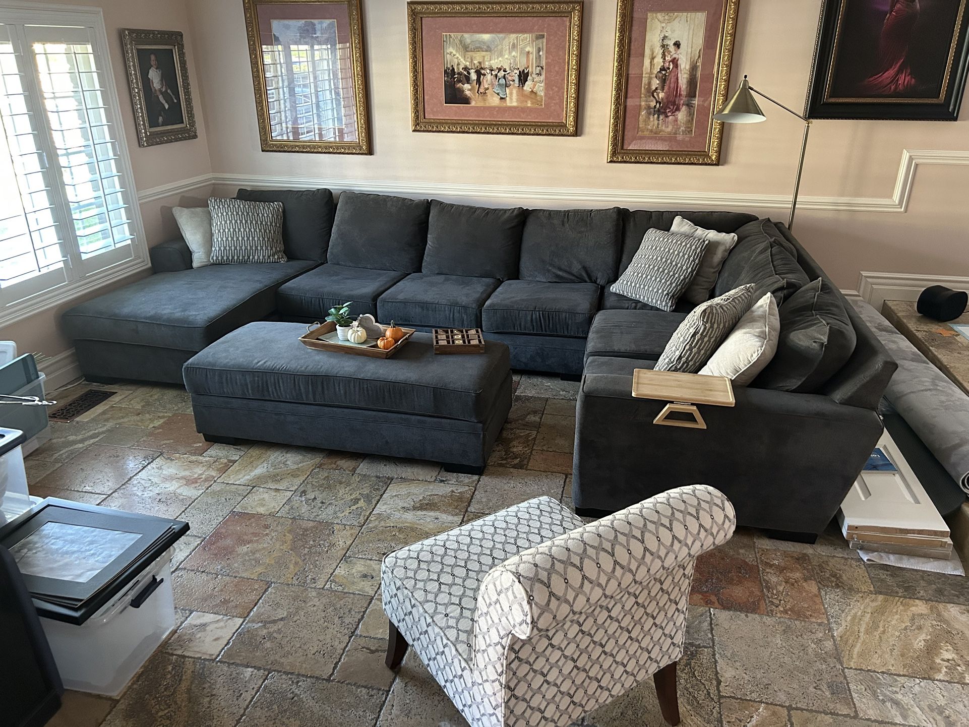 Family Room Grey Couch