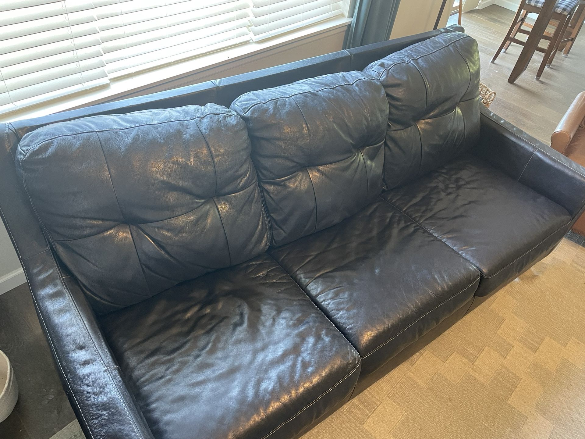 Full Grain Leather Sleeper Sofa