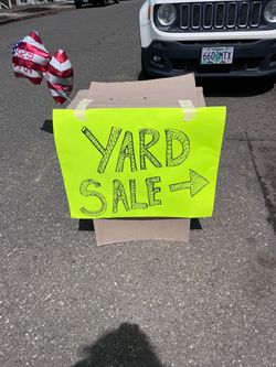 YARD SALE / NEAR ST JOHNS BRIDGE IN PORTLAND OREGON