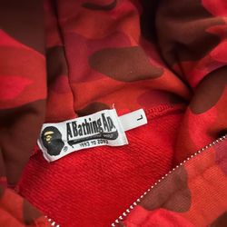 red bape hoodie