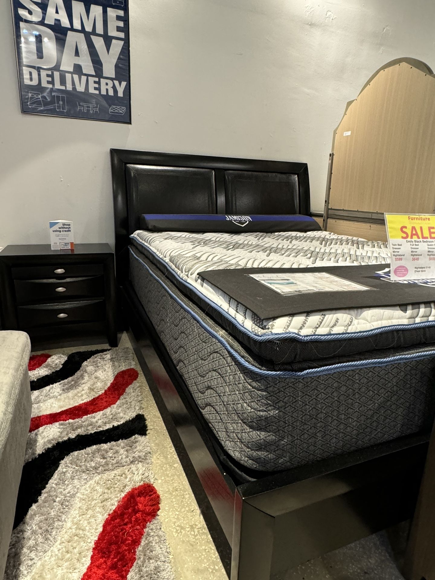 Gorgeous Emily Black Queen Bed Set!$699!*SAME DAY DELIVERY*NO CREDIT NEEDED*EASY FINANCING*HUGE SALE*