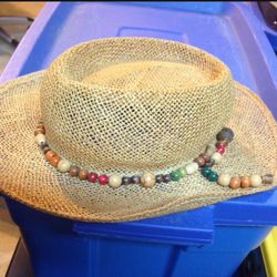 Adorable Straw Cowboy Hat Beads