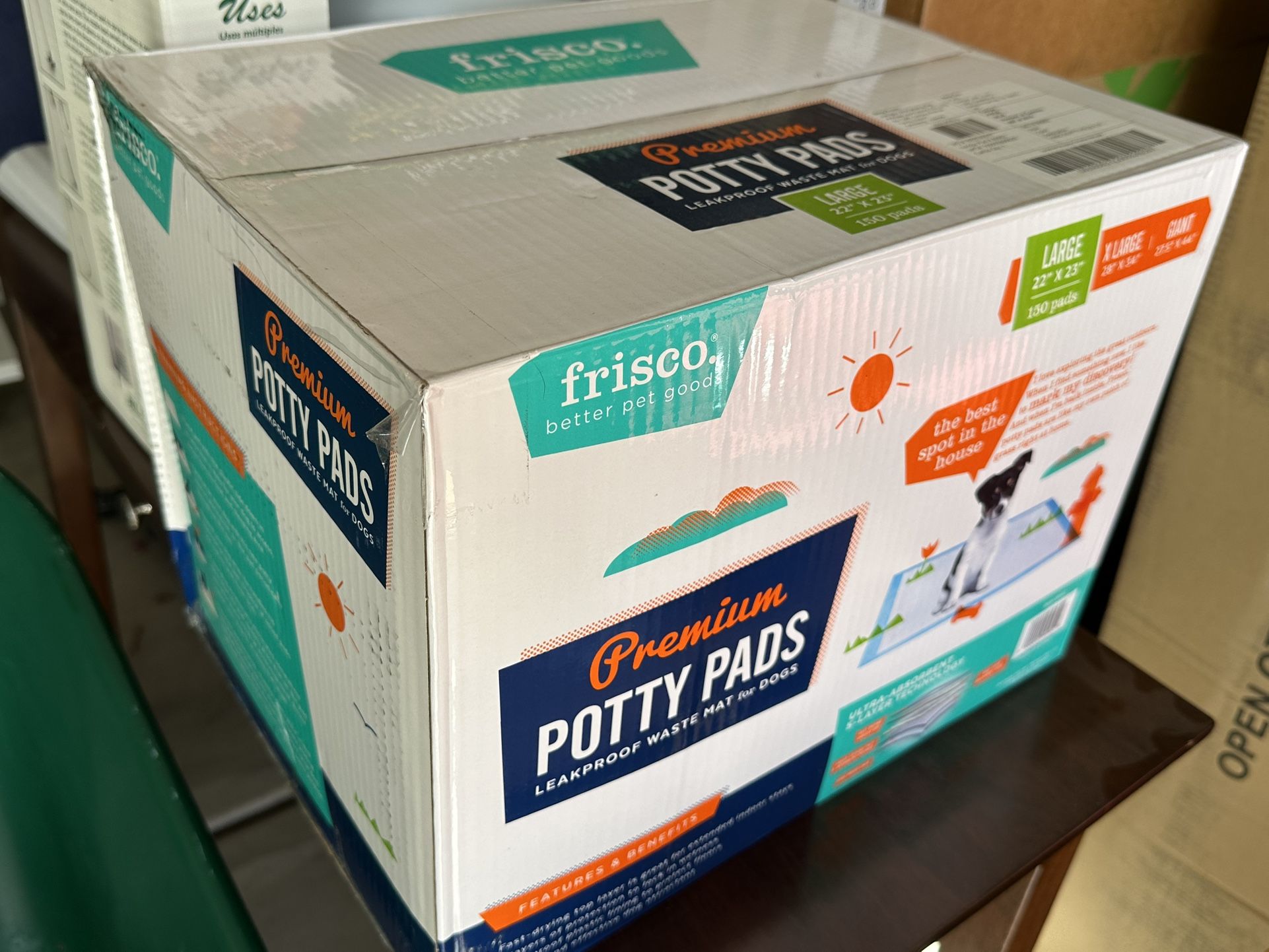 Doggie Potty Pads $10, 150 Count