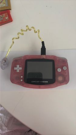 Pink Game Boy Advanced,Fire Red Pokémon, Pokémon Gold Original Authentic Good condition