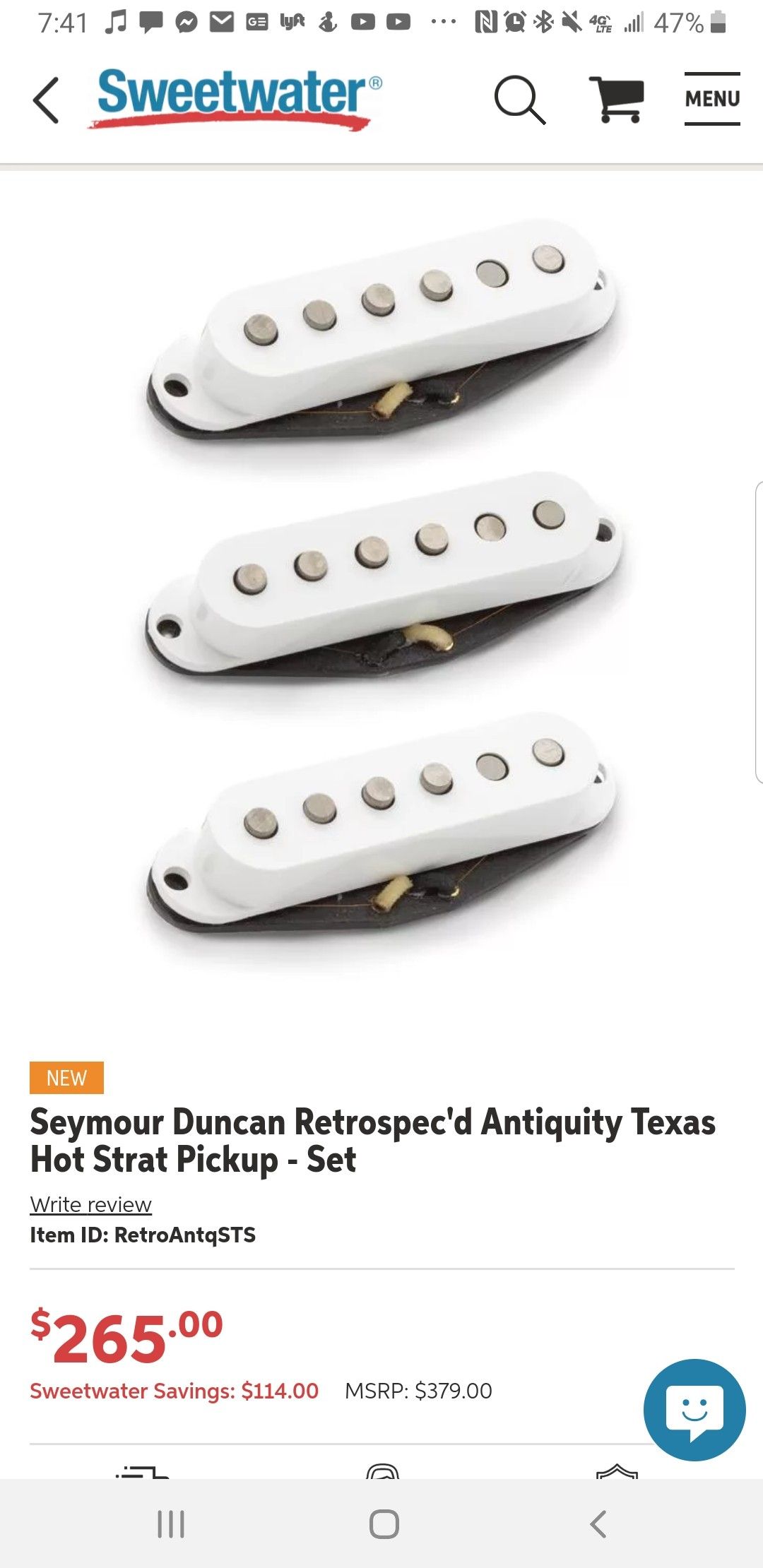Seymour Duncan Antiquity Texas Hot Strat pick ups