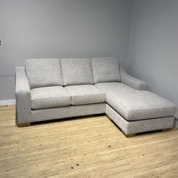Reversible Sectional Sofa Couch Light Gray New