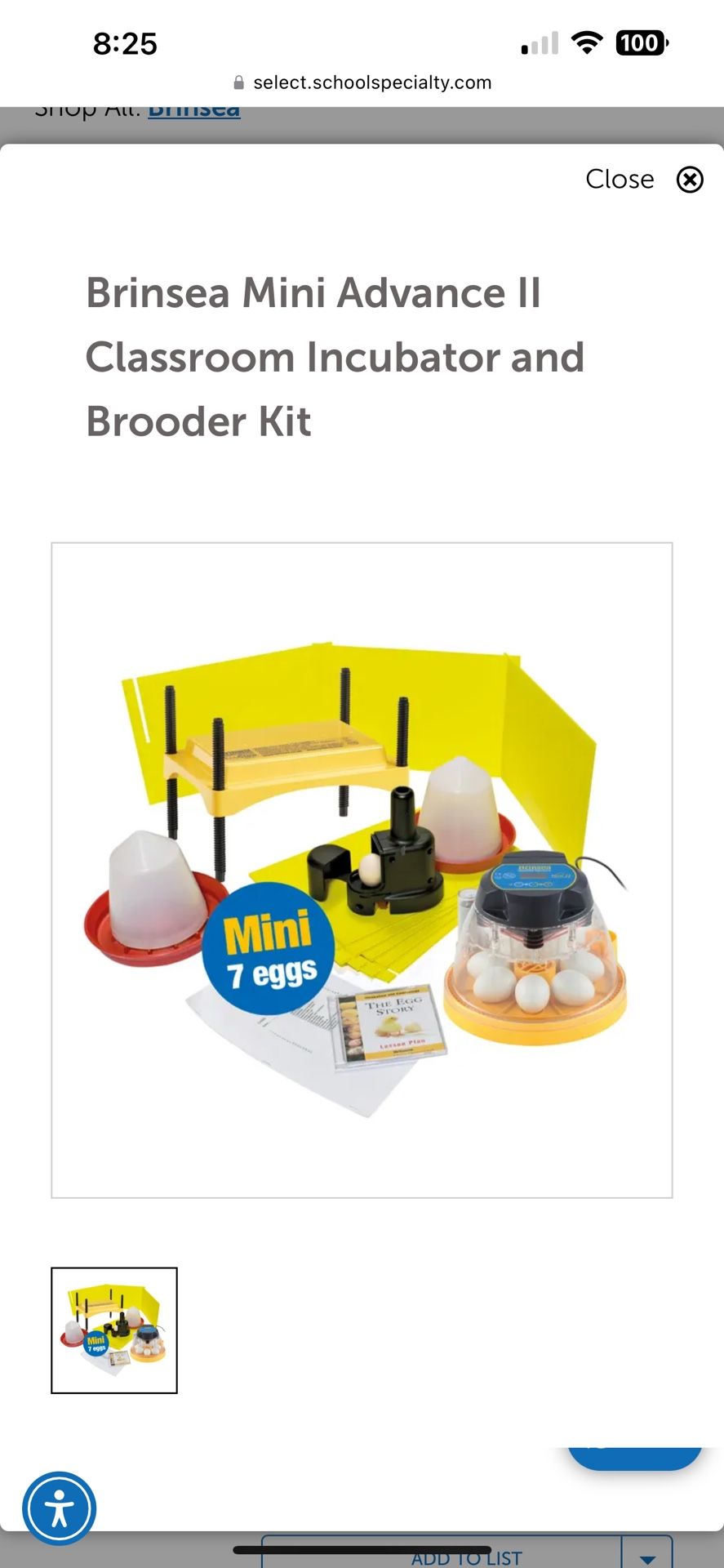 Brinsea Advance II Classroom Incubator Kit