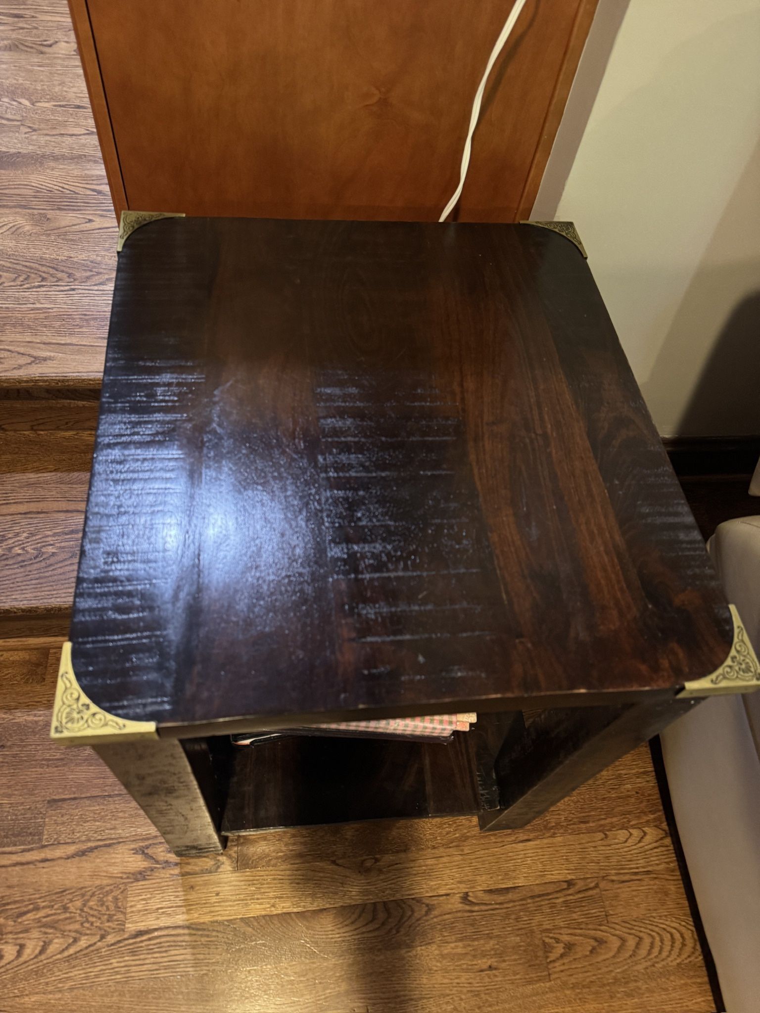 Antique style Living room set- one Coffee table ,two side tables and one entertainment center 