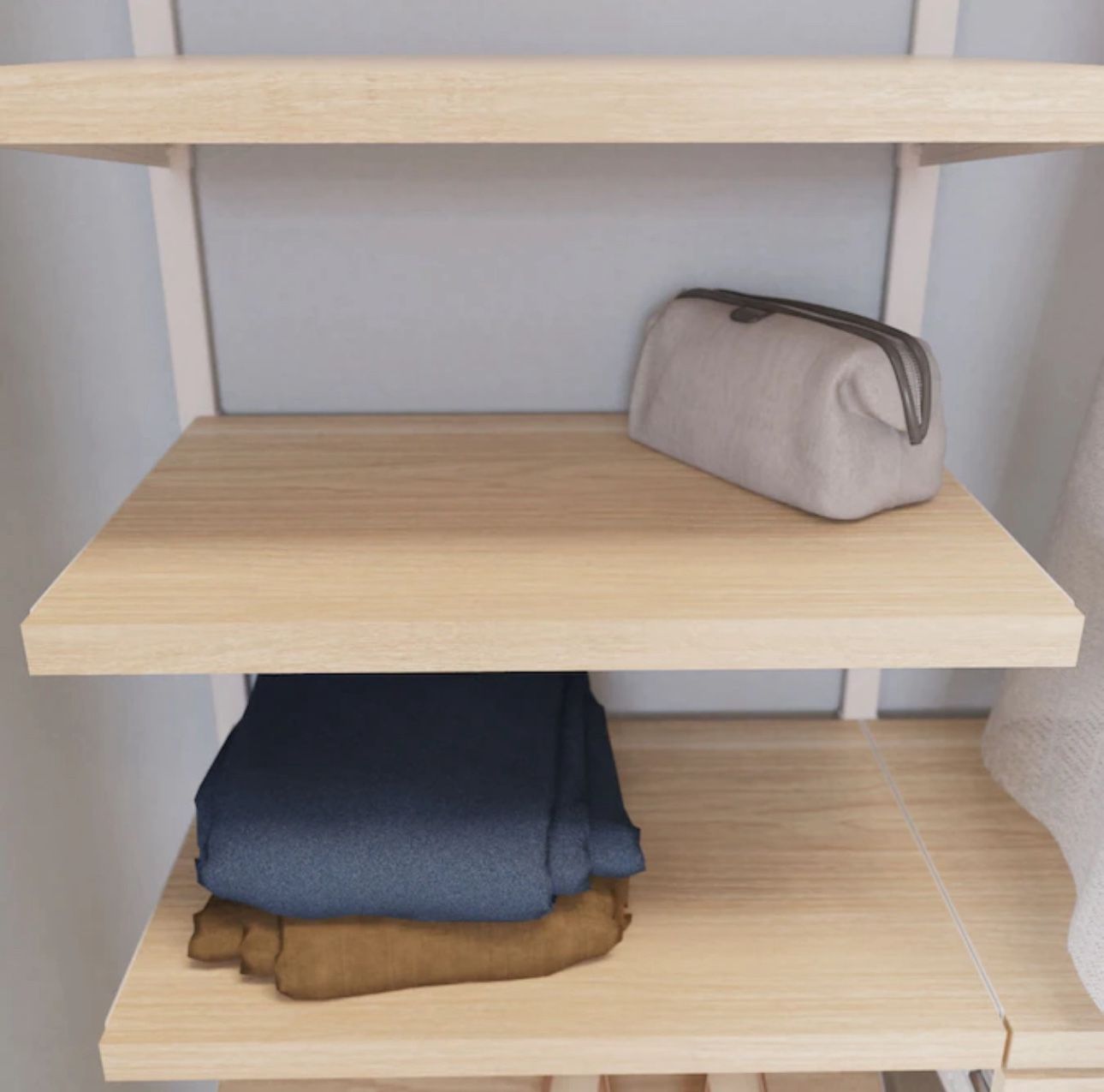 Origin 21 Edda 23.78-in x 16.46-in D Natural Oak Solid Shelving Wood closet shelf kit