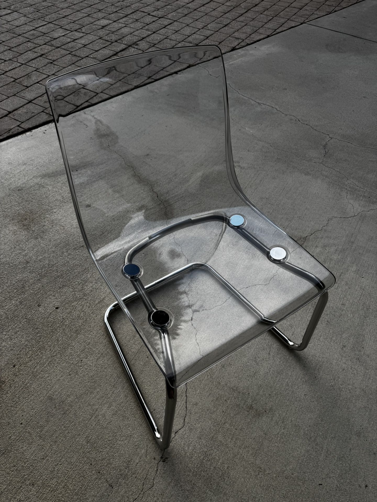 IKEA - (4) TOBIAS Chair, clear/chrome plated