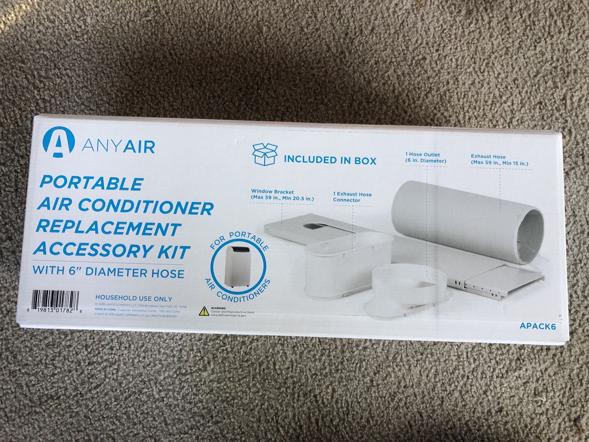 Portable Air Conditioner Replacement Accessory Kit Exhausting Kit ...