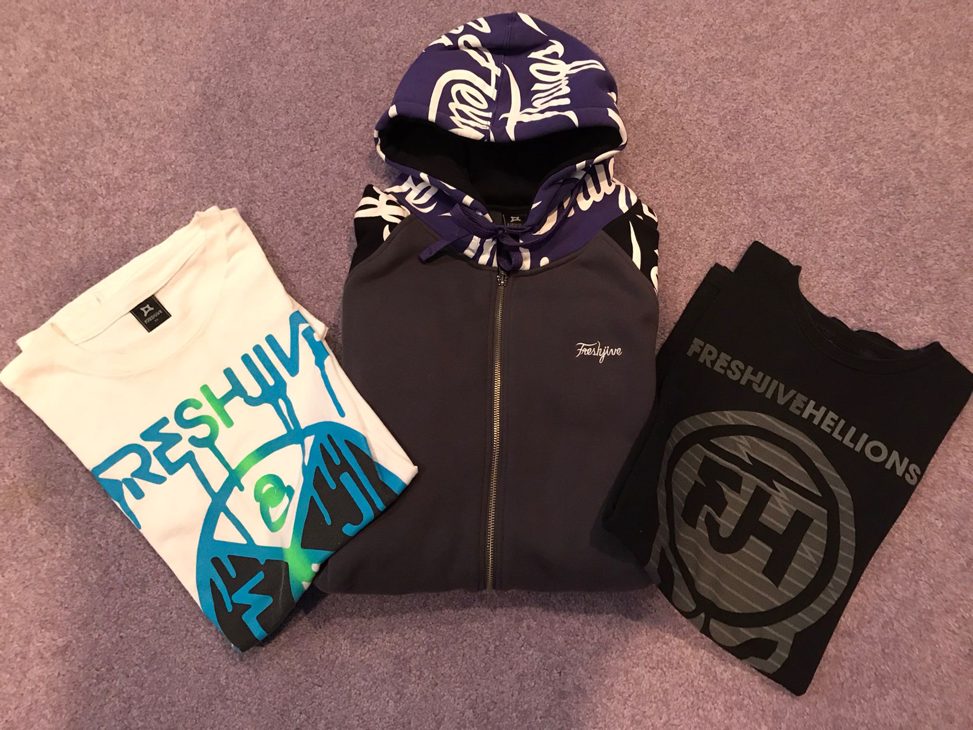 Vintage Fresh Jive Hoodie And 2 T-shirts