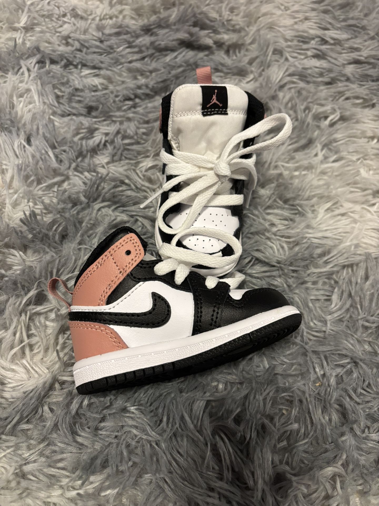 Nike Air Jordan 1 Toddler Shoes - Black/Pink
