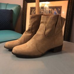 Brand New Women’s Khaki Tan Winter Suede Ankle Boot - US 9.5