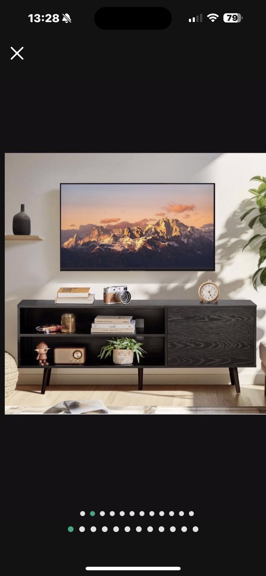 58 Vintage TV stand, which can hold a TV under 70 inches, can also be used as a storage locker