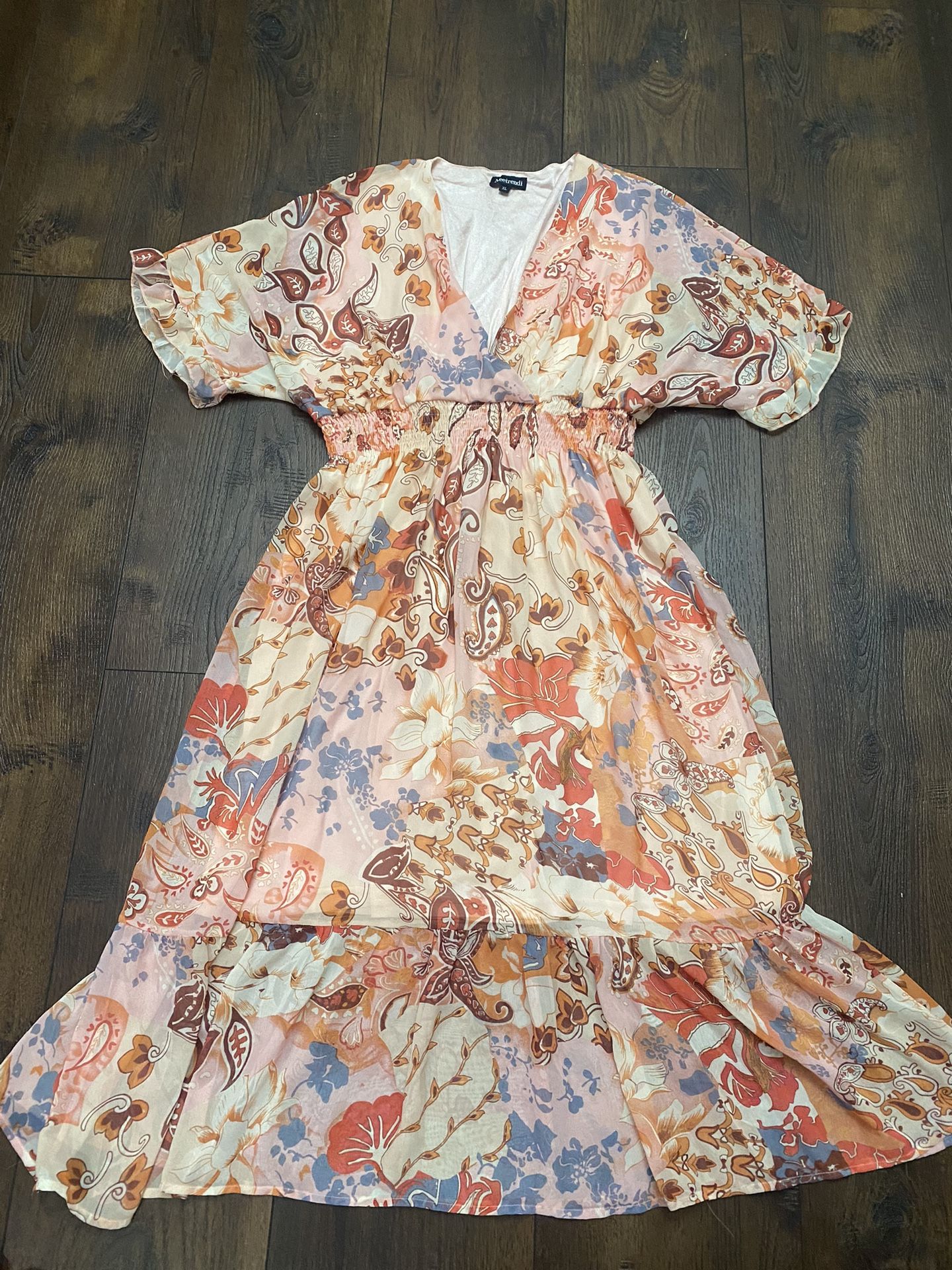 Womans Pink Peach Dress Size Large By Meeirendi #8