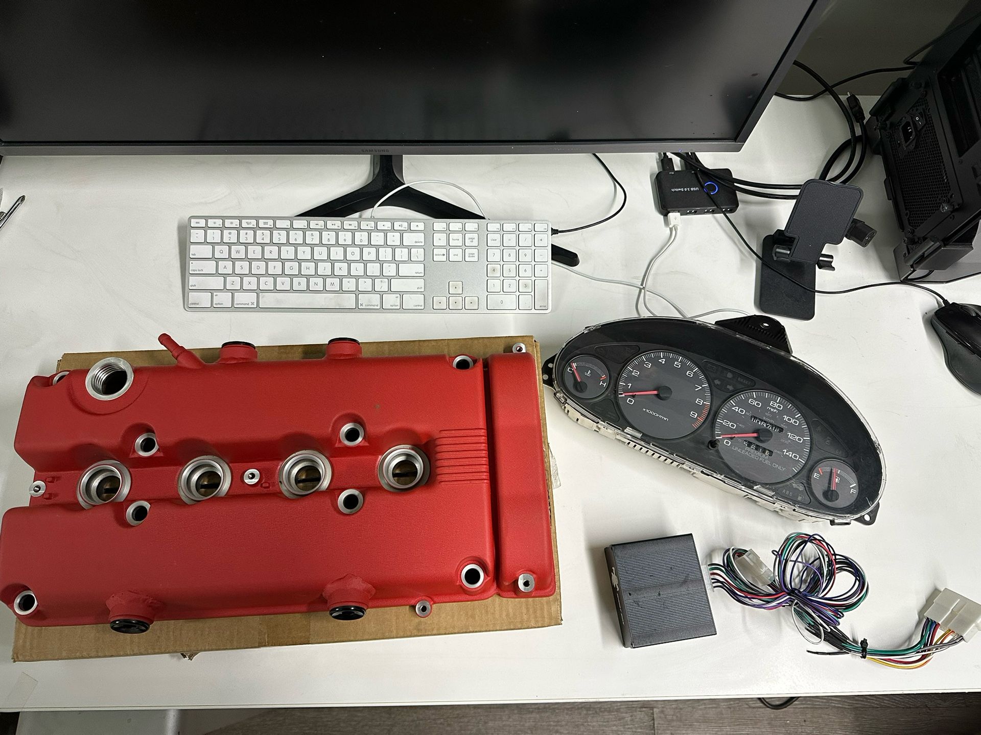 B series vtec Valve cover GSR cluster ghost box bluetooth vent system 2 ...