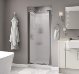 Pivoting Shower Door – Tempered Rain Glass – Multiple Sizes