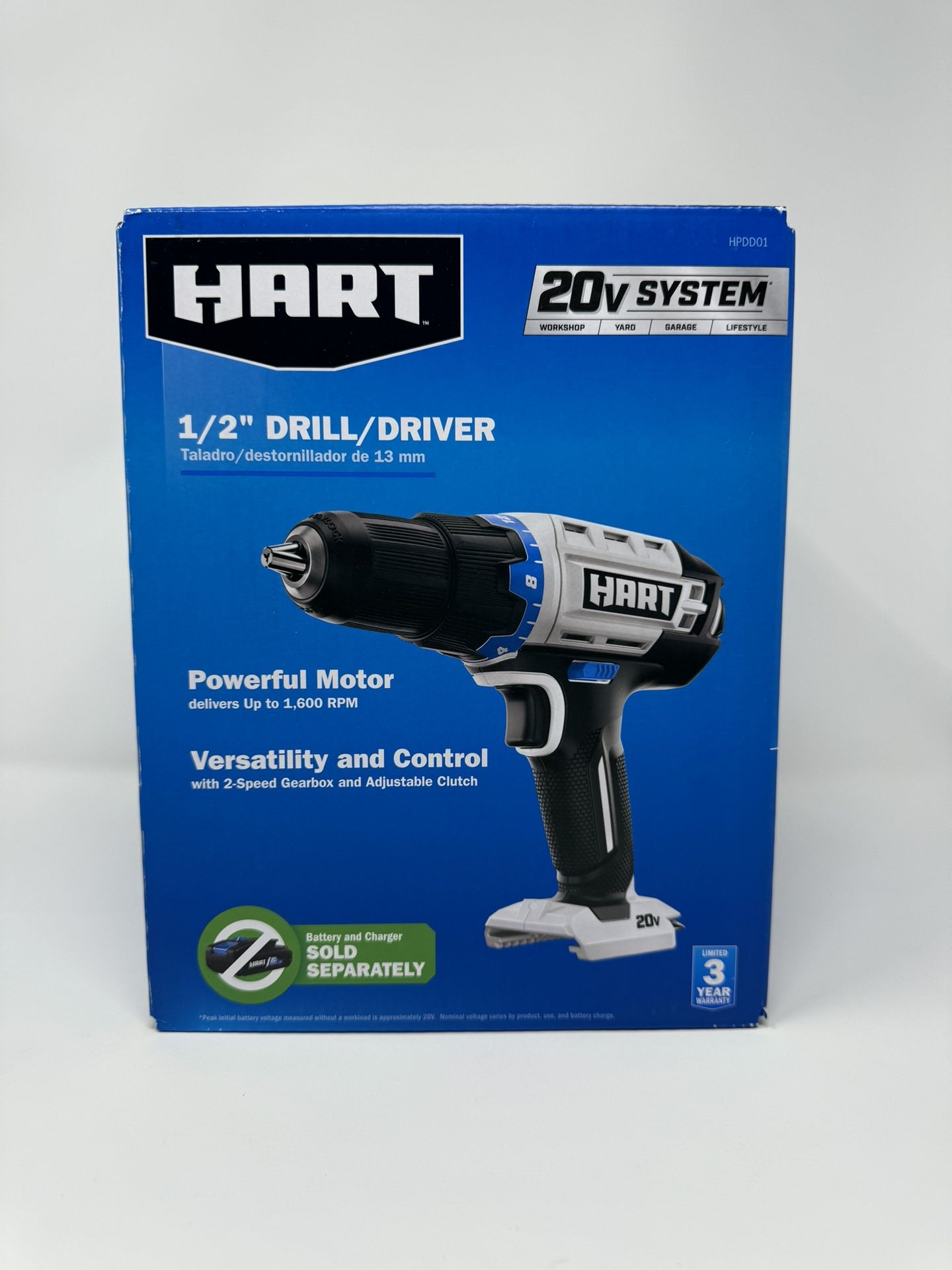 HART 1/2-inch Drill/Driver (Battery Not Included)