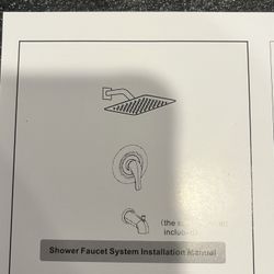 Black Matte Two Piece Shower Set 10 In Square 