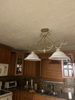 Iron Kitchen Island Light, ivory Color