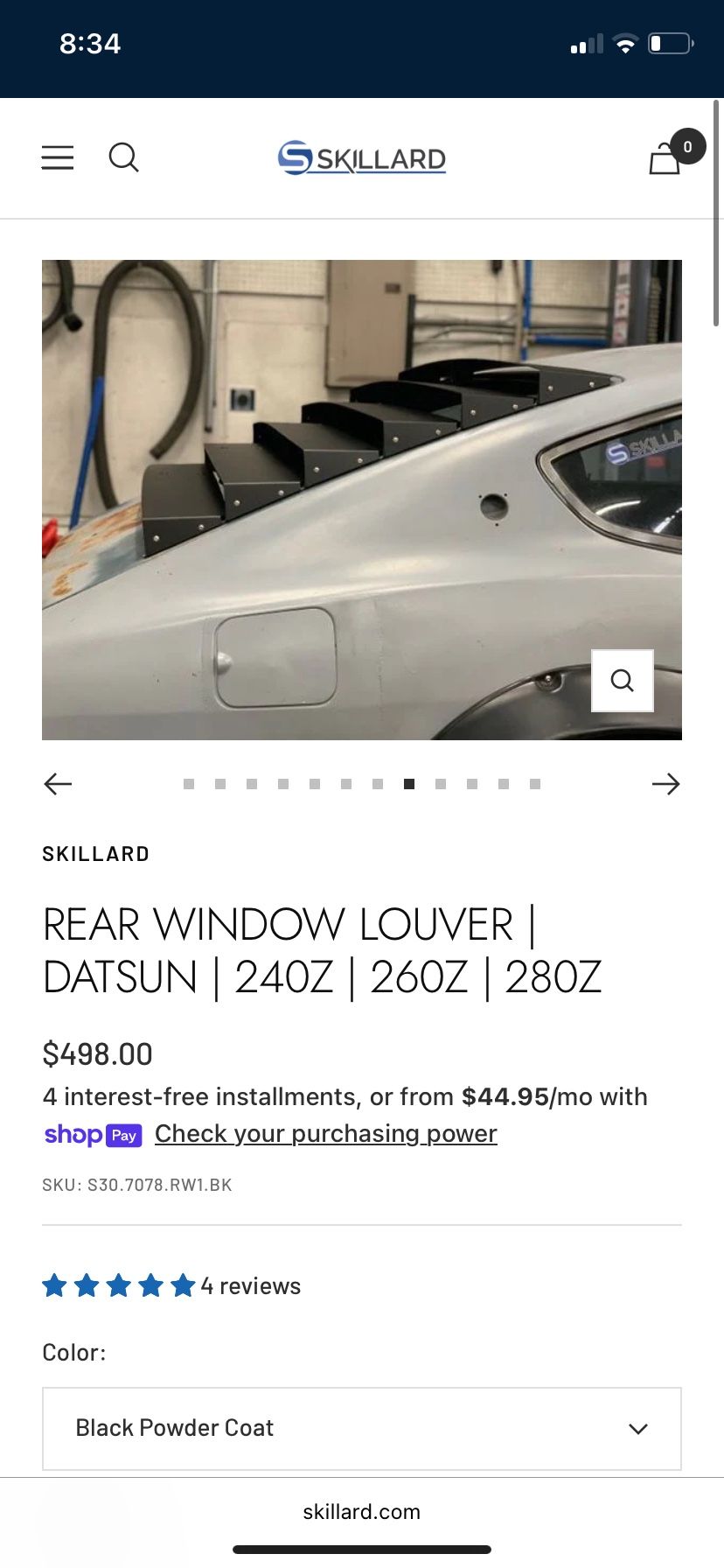 Skillard Datsun 240z 260z 280z Louvers