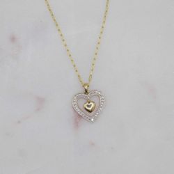 Heart Shaped Lucky Charm 10k Gold 