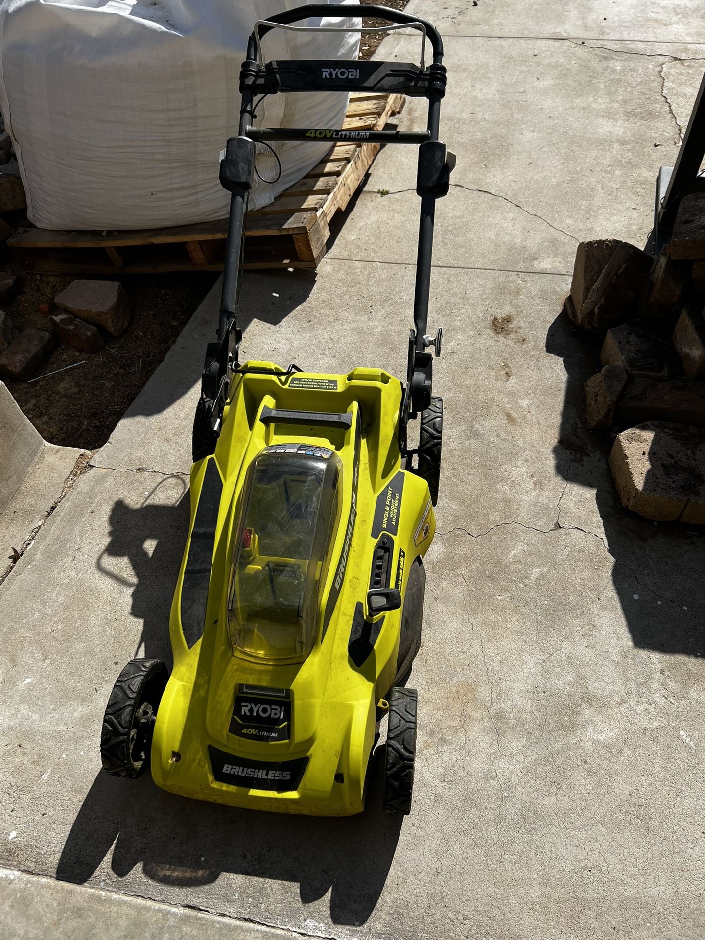 Ryobi 40V 20” Brushless Cordless Lawn Mower + Battery & Charger